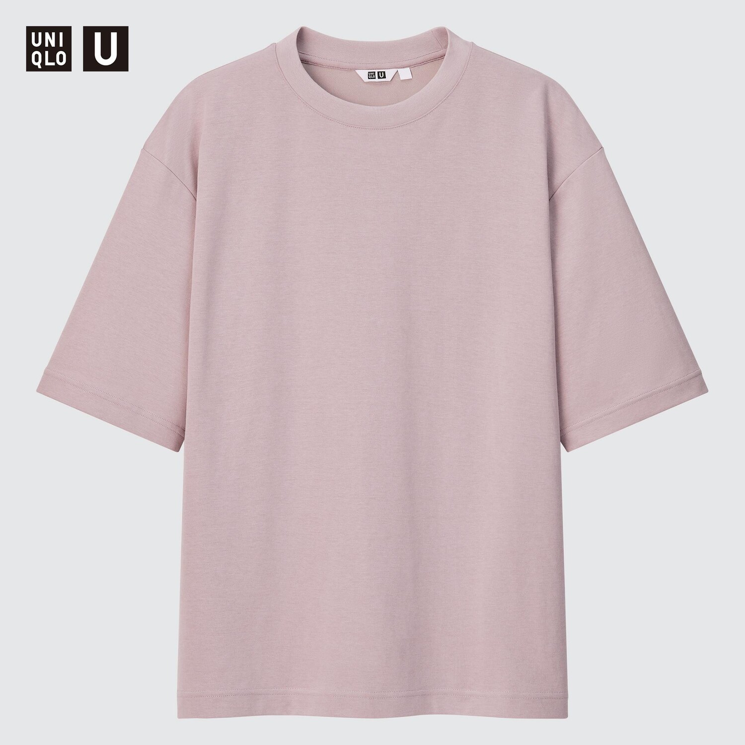 

Футболка хлопковая Uniqlo AIRism с круглым вырезом, розовый