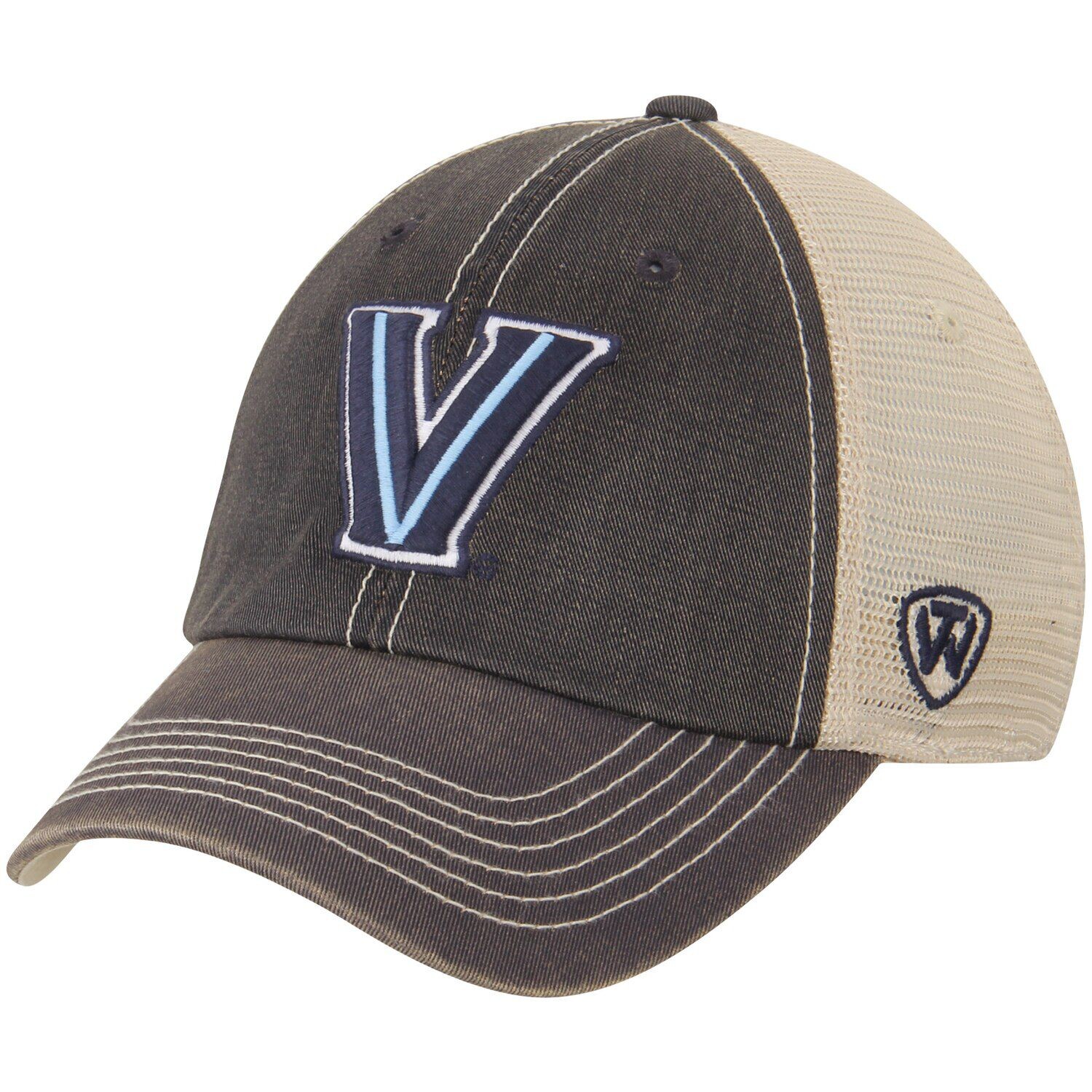 

Мужская кепка Top of the World черного/кремового цвета Villanova Wildcats Offroad Trucker Hat