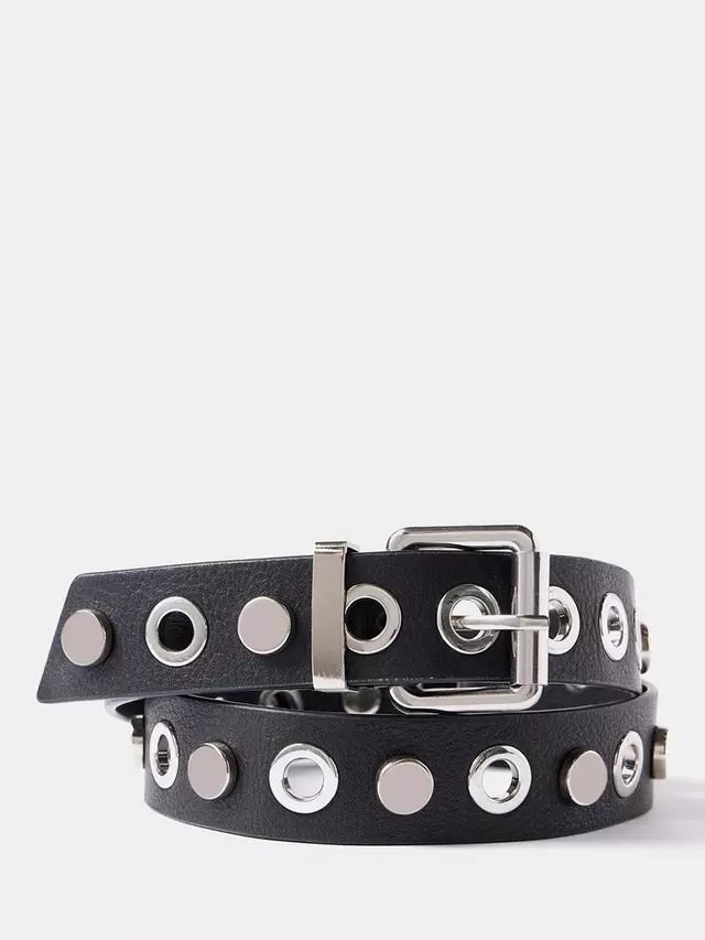 

Ремень Mint Velvet Studded Leather, черный