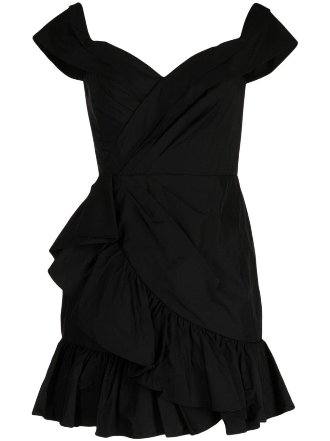 

Marchesa Notte платье мини с драпировкой, черный
