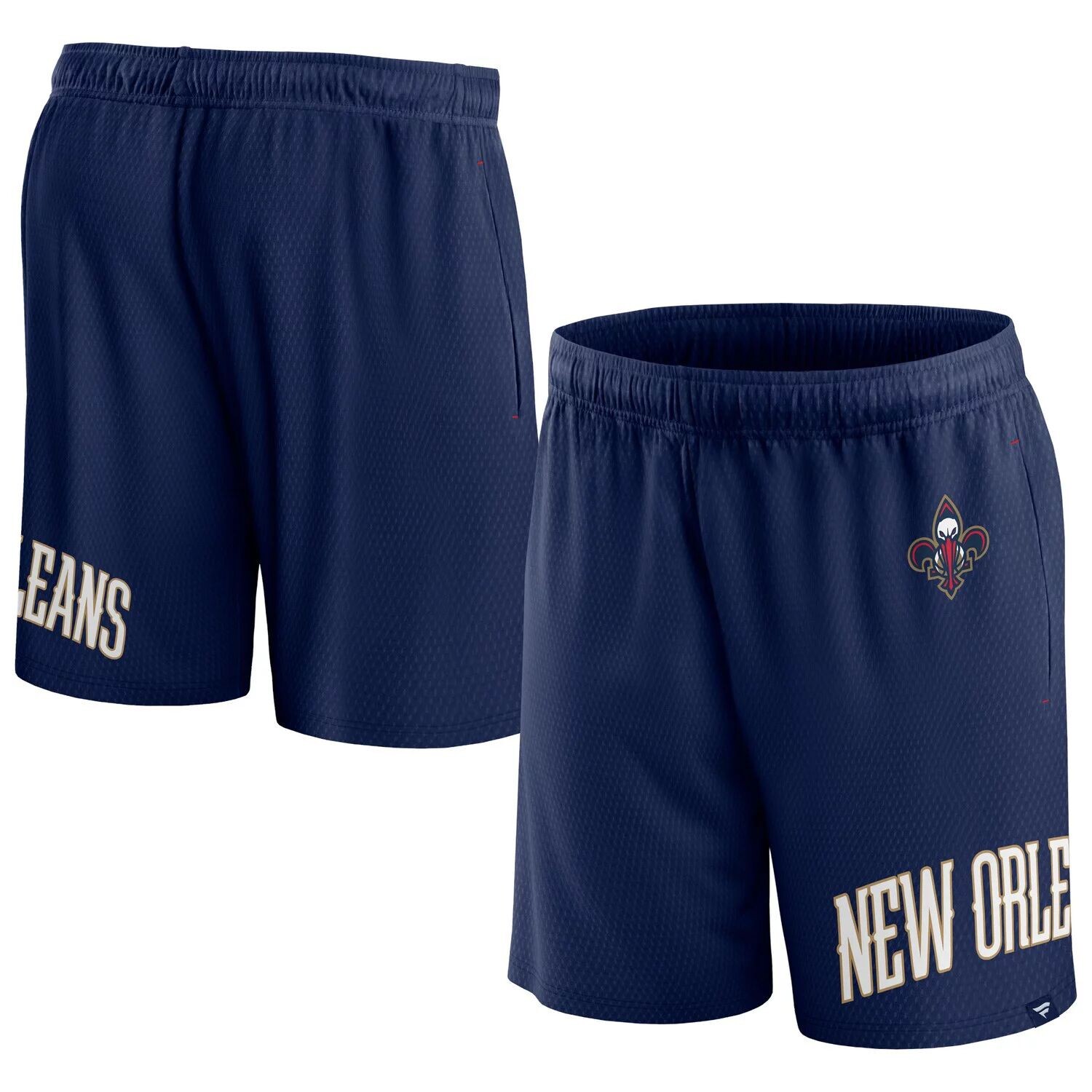 

Мужские фирменные темно-синие шорты New Orleans Pelicans Free Throw в сетку Fanatics