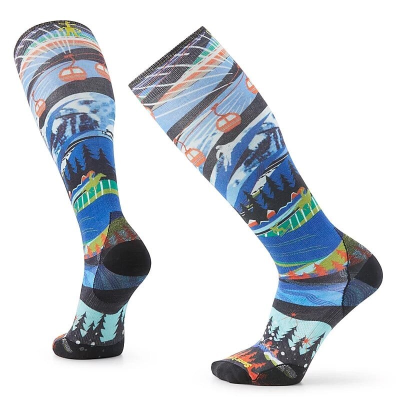 

Носки Smartwool Zero Cushion Skication Print OTC, синий