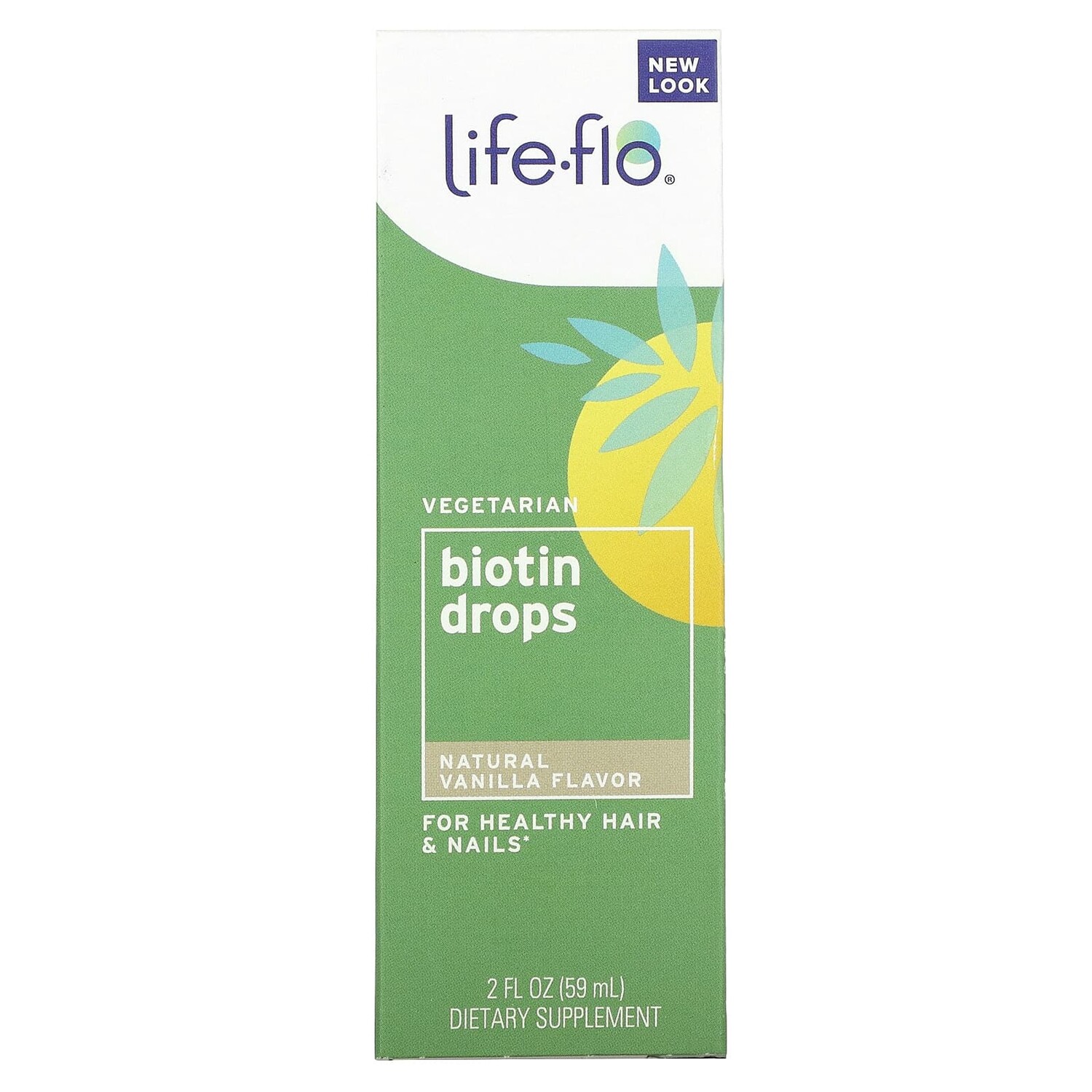 

Капли биотина, натуральная ваниль, 59 мл (2 жидк. унции), Life-flo