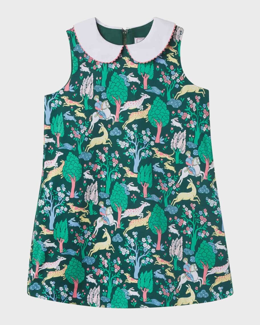 

Платье с воротником и принтом Maddie Primrose для девочек, размеры 6M-8 Classic Prep Childrenswear