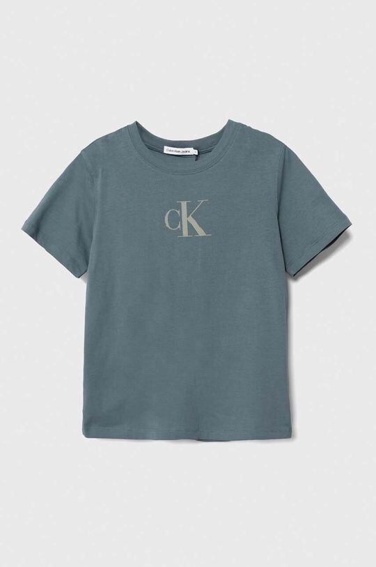 

Хлопковая футболка для детей Calvin Klein Jeans, синий