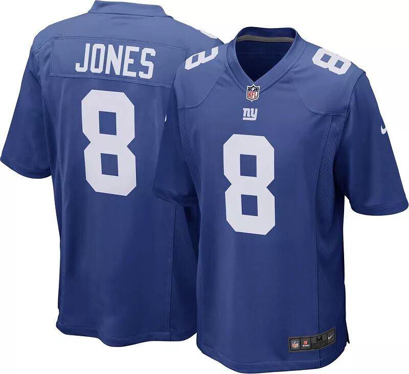 

Мужская майка Nike New York Giants Daniel Jones #8 Royal Game