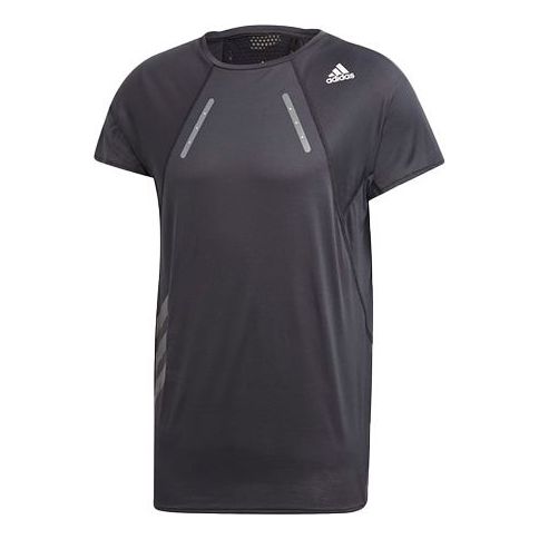 Футболка adidas Running Sports Solid Color Short Sleeve Black, черный