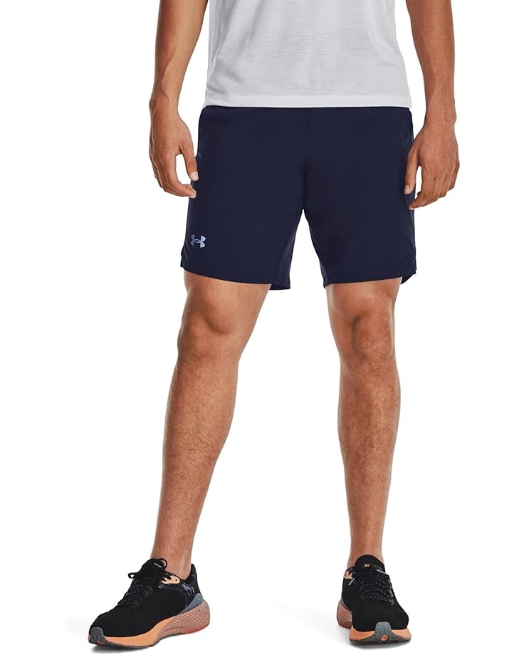 

Шорты Under Armour Launch Stretch Woven 9'' Shorts, цвет Midnight Navy/Midnight Navy/Reflective