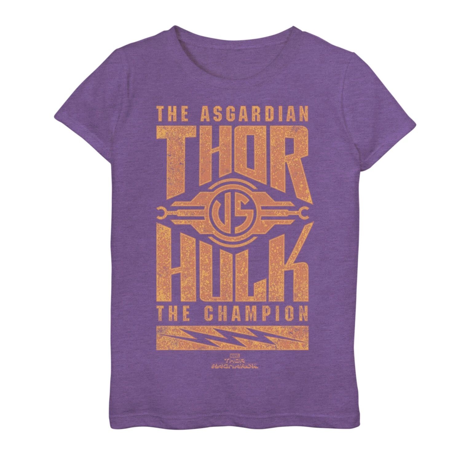 

Футболка с рисунком Marvel Thor Ragnarok Asgardian vs Hulk the Champ для девочек 7–16 лет Marvel