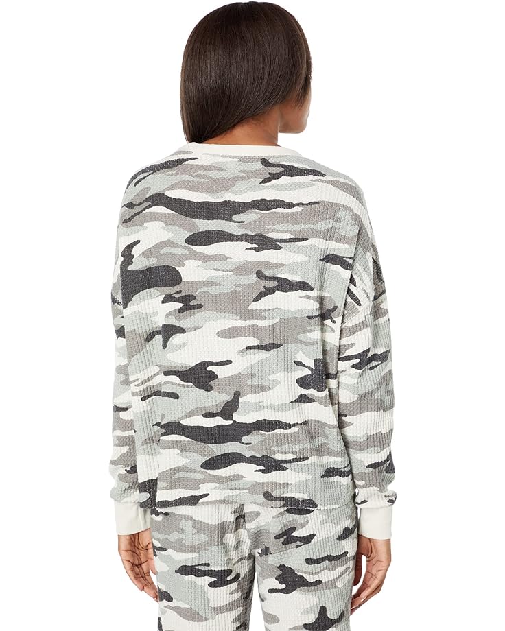 

Футболка Dylan by True Grit Hallie Camo Waffle Drop Shoulder Crew Neck Tee, естественный