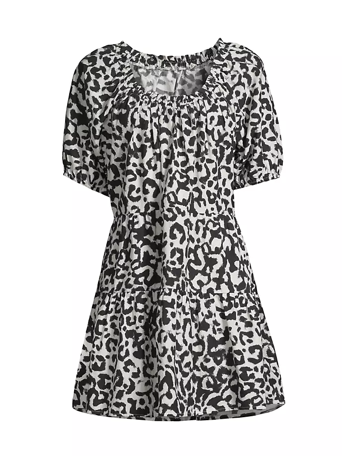 Многоярусное платье Kelly с короткими рукавами Change Of Scenery, цвет mia leopard