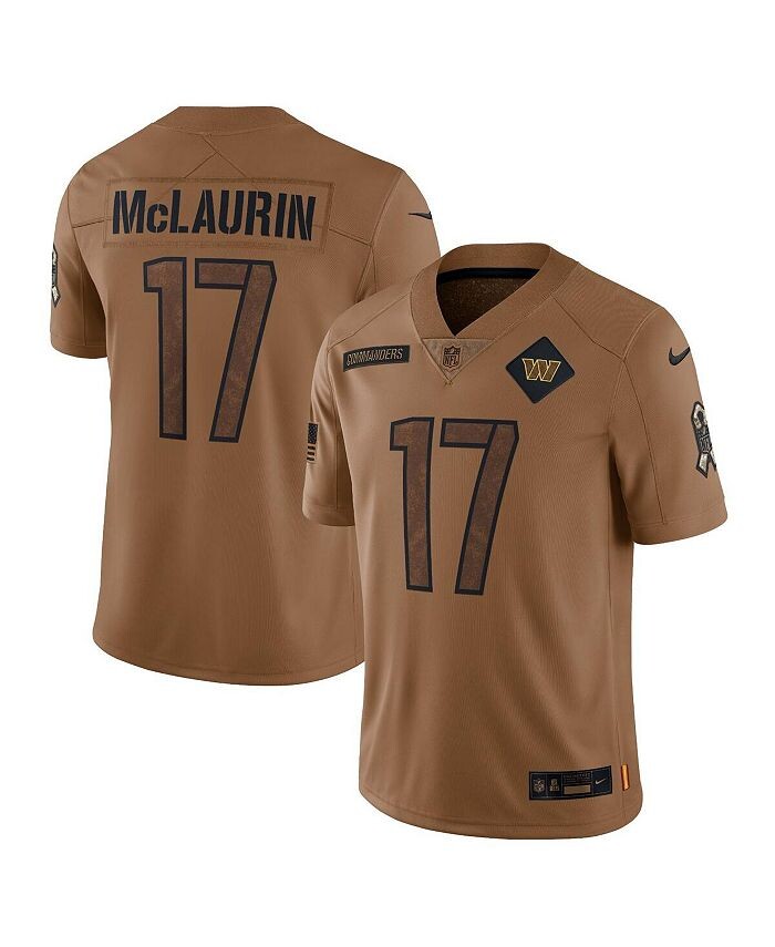 

Мужская футболка Terry McLaurin Brown с эффектом потертости Washington Commanders 2023 Salute To Service Limited Nike, коричневый