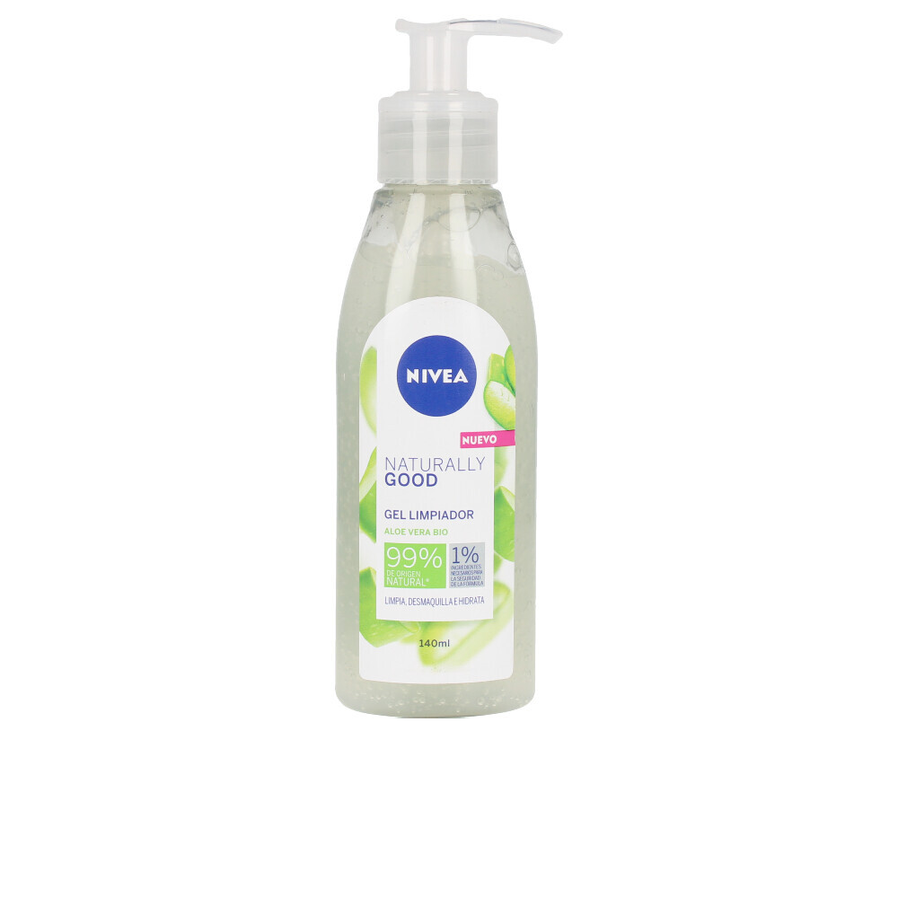 

Очищающий гель для лица Naturally good aloe vera gel limpiador facial Nivea, 140 мл