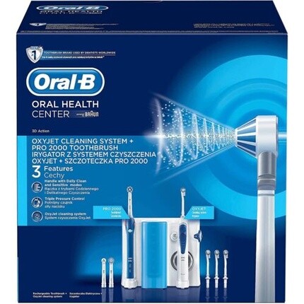 

Электрическая зубная щетка Pro 2000 с ополаскивателем для рта Oxyjet, Oral-B