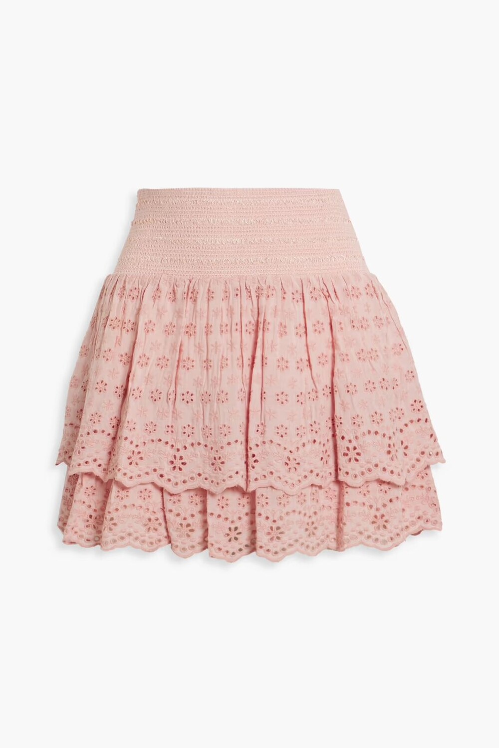 

Ярусная мини-юбка Bethie из английской вышивки Alice + Olivia, розовый