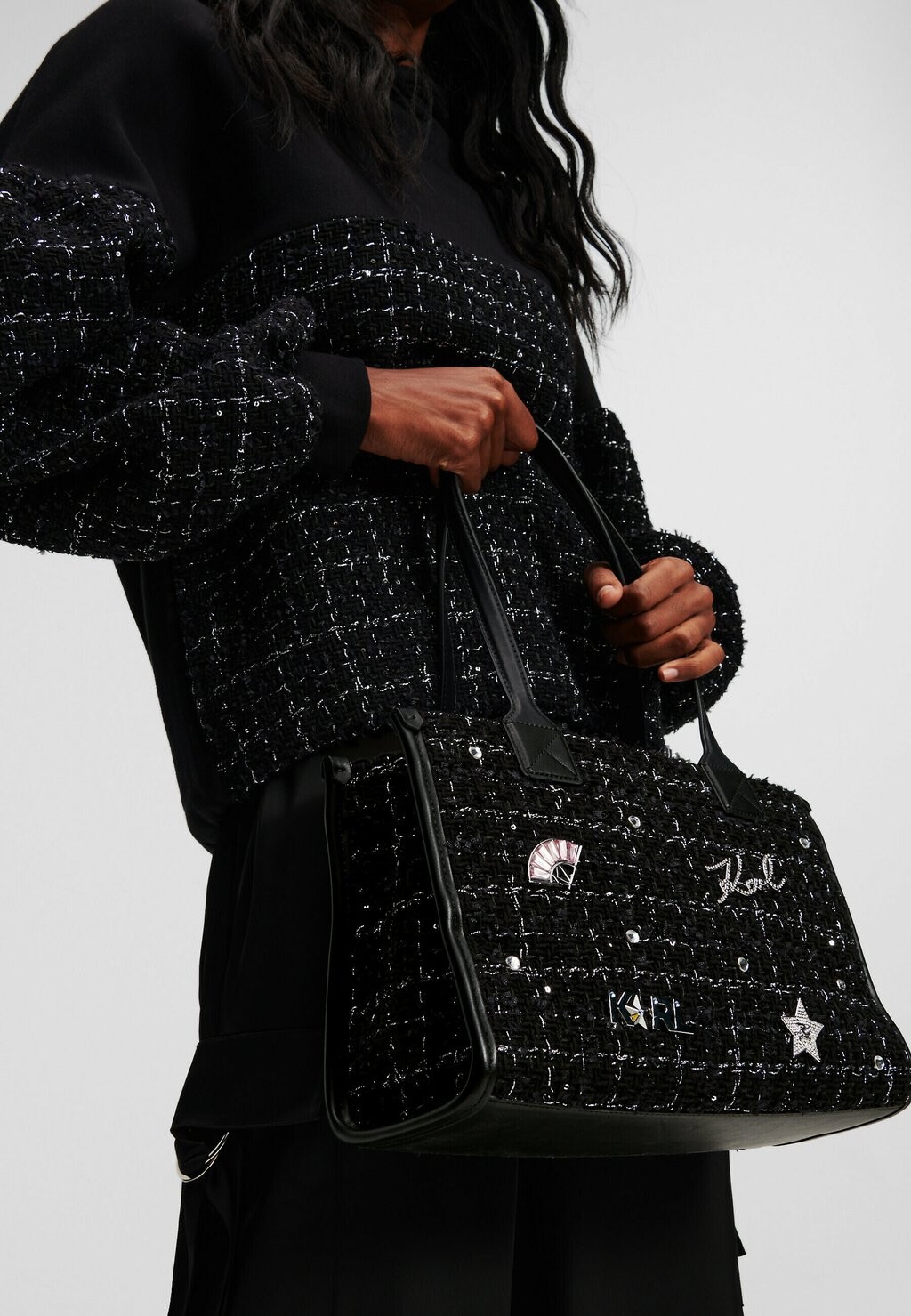 

Сумка KARL LAGERFELD, цвет black white