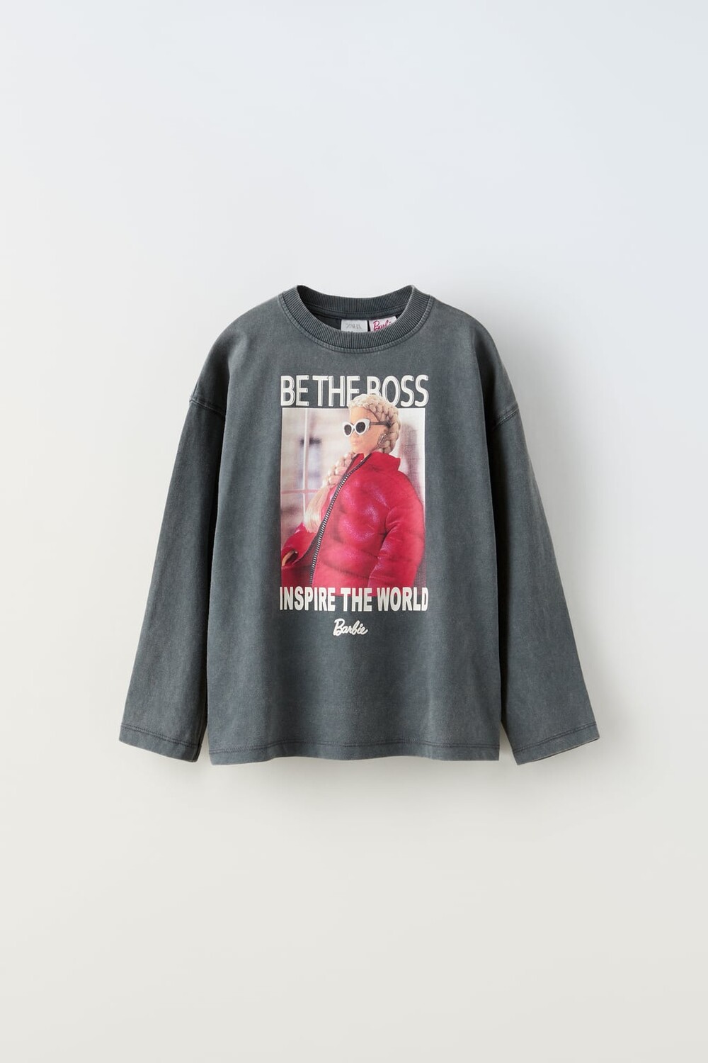 

Футболка барби mattel ZARA, антрацитовый серый