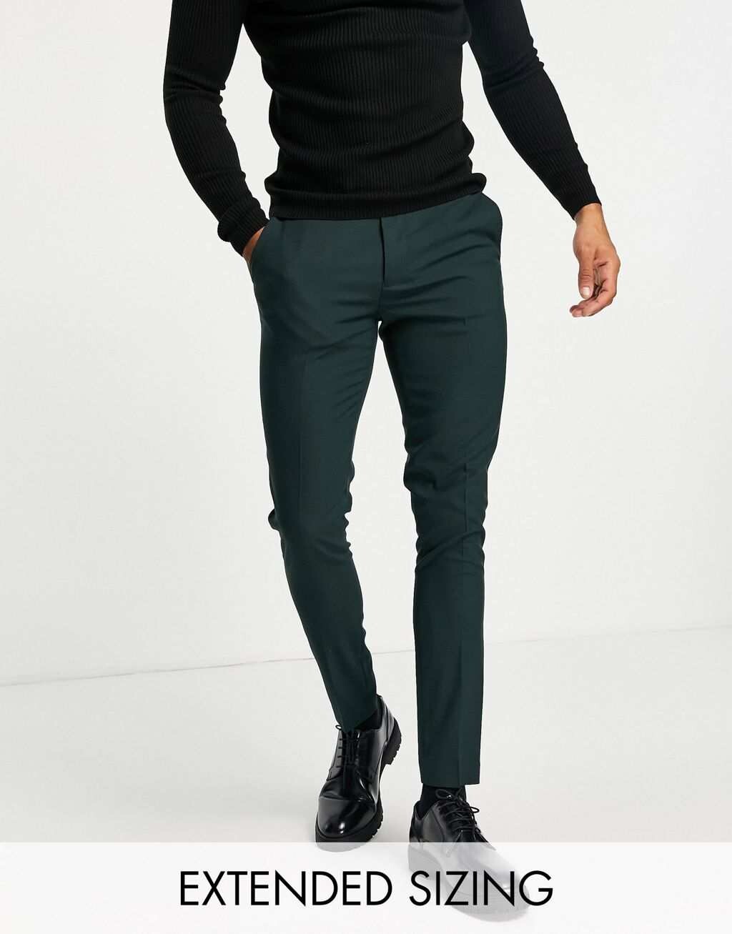 

Зеленые элегантные брюки скинни ASOS DESIGN