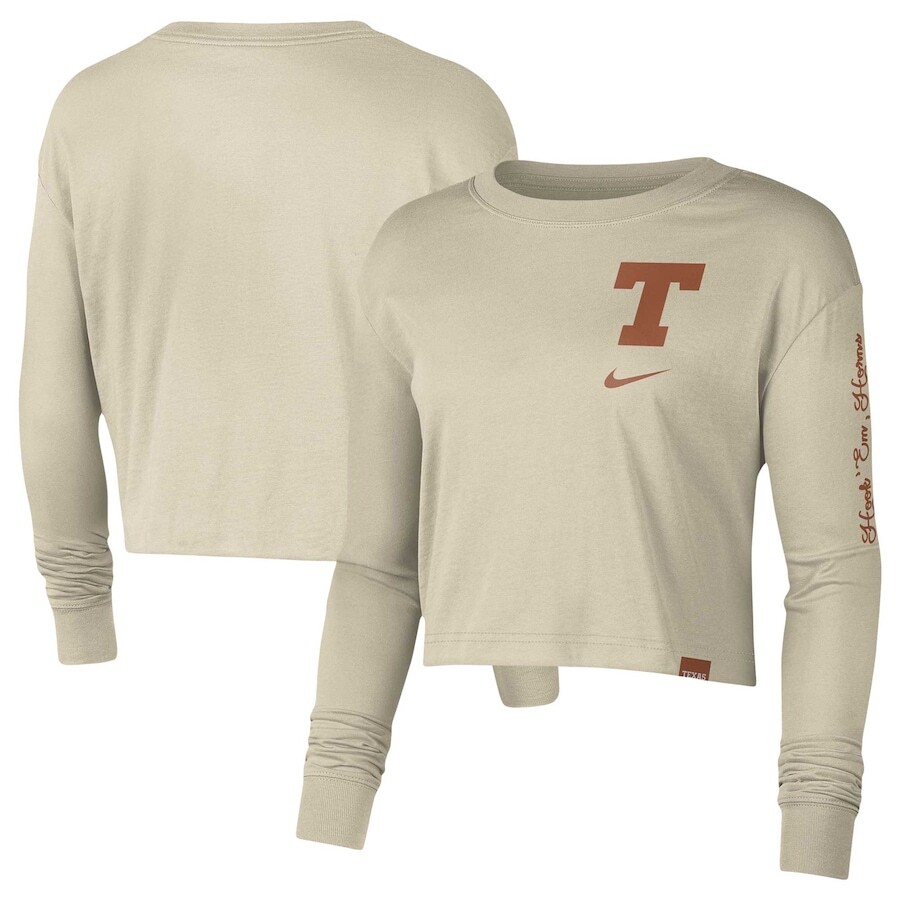 

Футболка с длинным рукавом Nike Texas Longhorns, кремовый