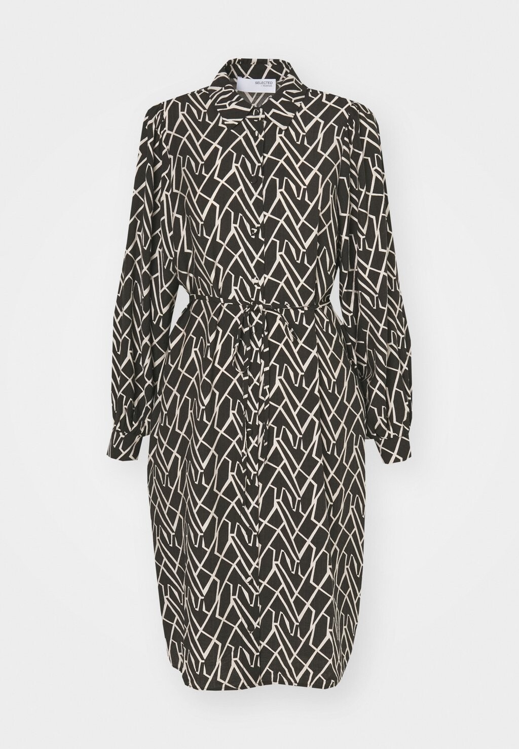 

Платье-рубашка SLFPEPPI TONIA SHORTSHIRT DRESS Selected Femme, черный