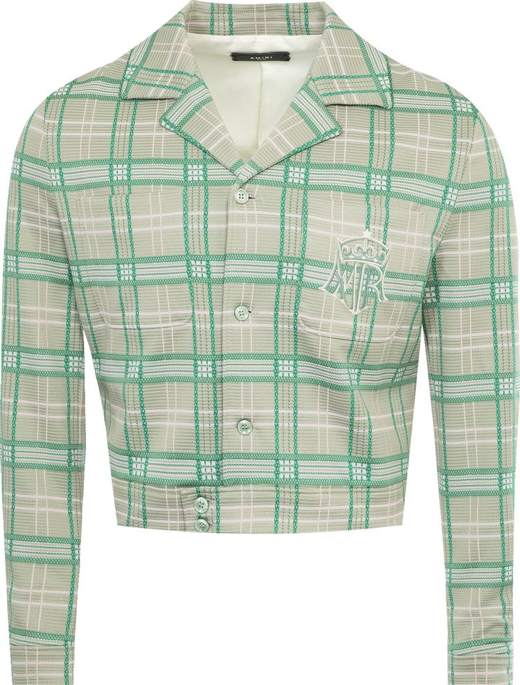 

Куртка Amiri Plaid Jersey Shirt 'Green/Multicolor', зеленый