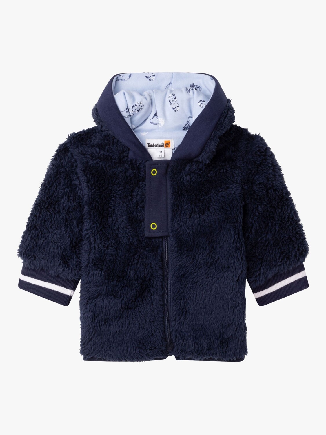 

Двусторонний кардиган на молнии с капюшоном Timberland Baby, темно-синий