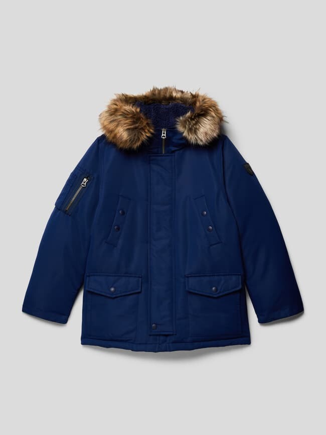 

Парка с отделкой из искусственного меха Polo Ralph Lauren, темно-синий