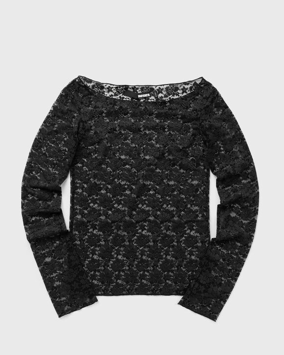 

Топ Rotate Birger Christensen Lace Off Shoulder Top, черный