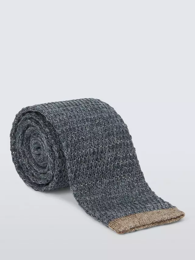 

Галстук John Lewis Knitted Linen, цвет navy/neutral