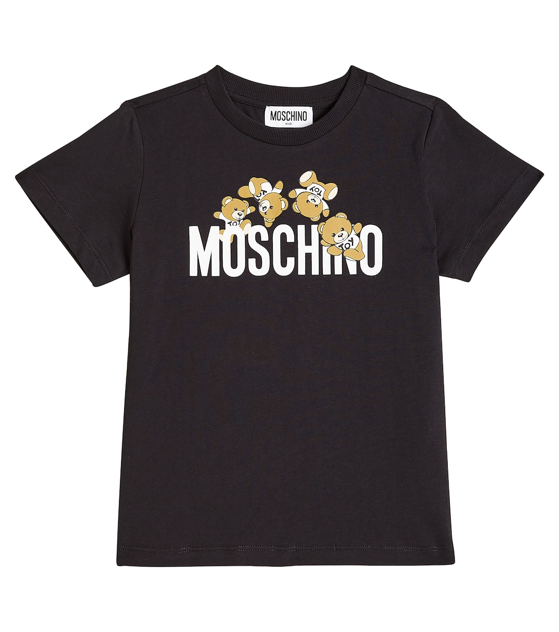 

Футболка из хлопкового джерси с принтом Moschino, черный