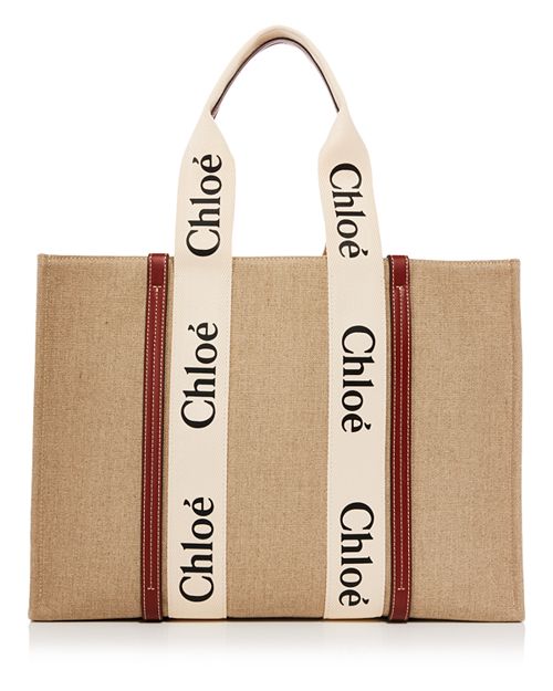 Большая сумка-тоут Woody Chloe, цвет Tan/Beige цена и фото