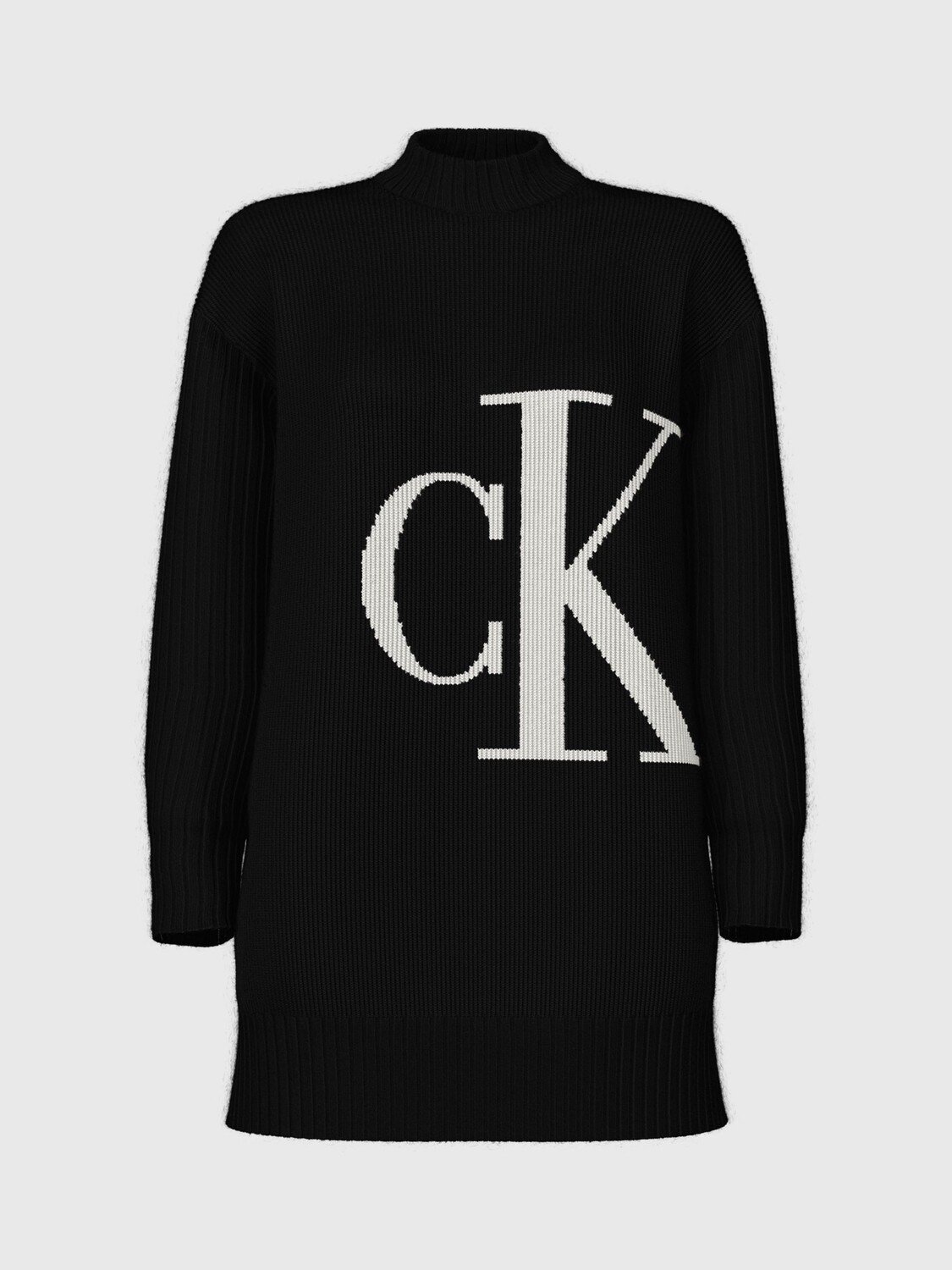 

Джемпер с объемным логотипом Calvin Klein, черно-белый, Черный