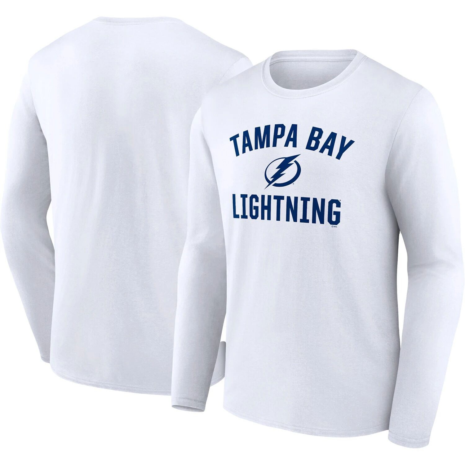 

Мужская белая футболка с длинным рукавом с фирменным логотипом Tampa Bay Lightning Team Victory Arch Fanatics