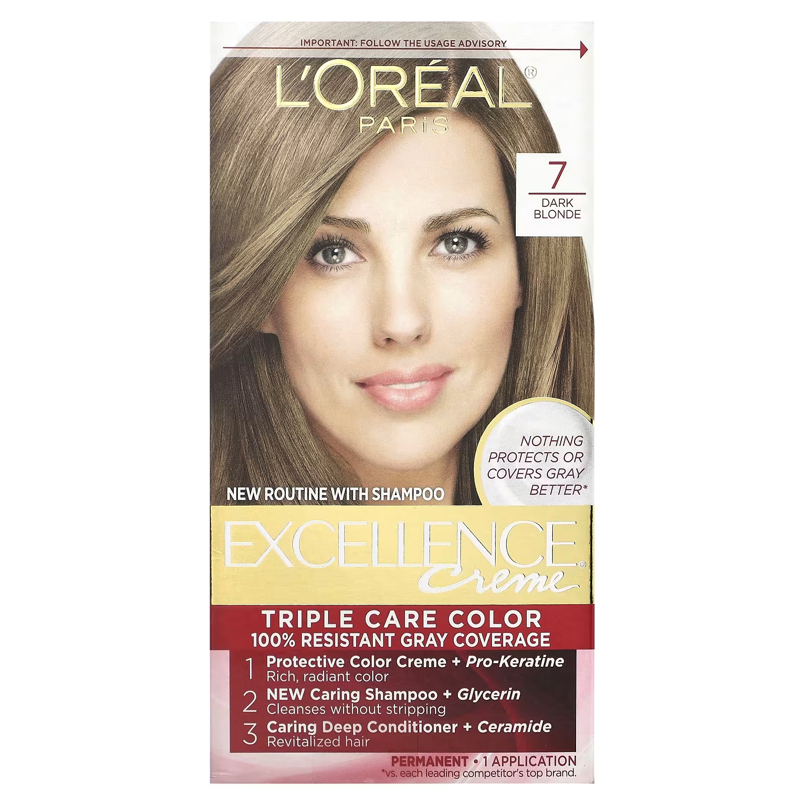 

Краска для волос L'Oréal Excellence Creme Triple Care Color 7 темно-русый