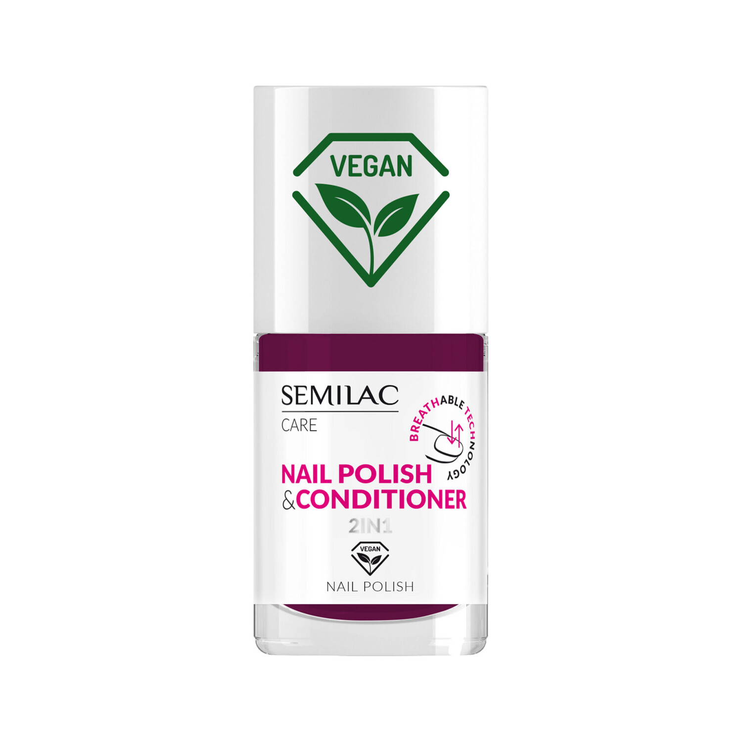 

Классический лак для ногтей с кондиционером 026 Semilac Vegan, 7 мл