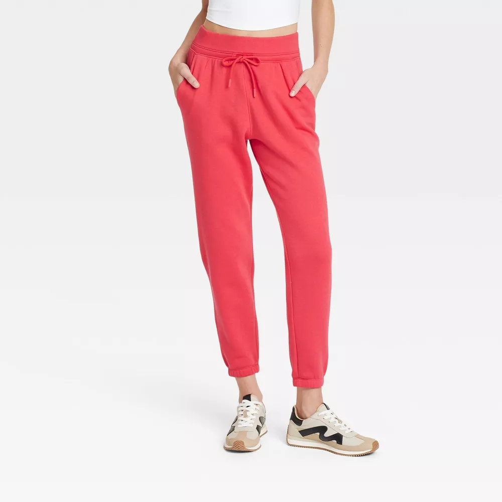 

Женские флисовые спортивные штаны Jogger High Rise - All In Motion, цвет Red