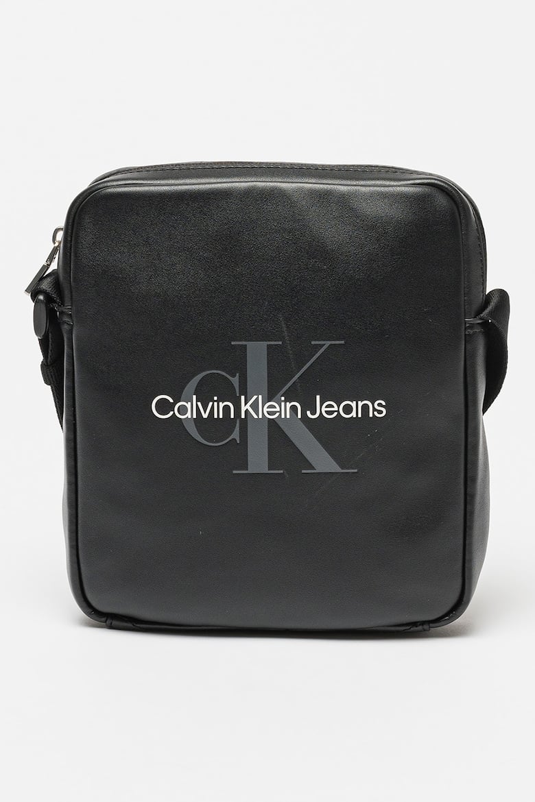 

Сумка из экокожи с монограммами Calvin Klein Jeans, черный