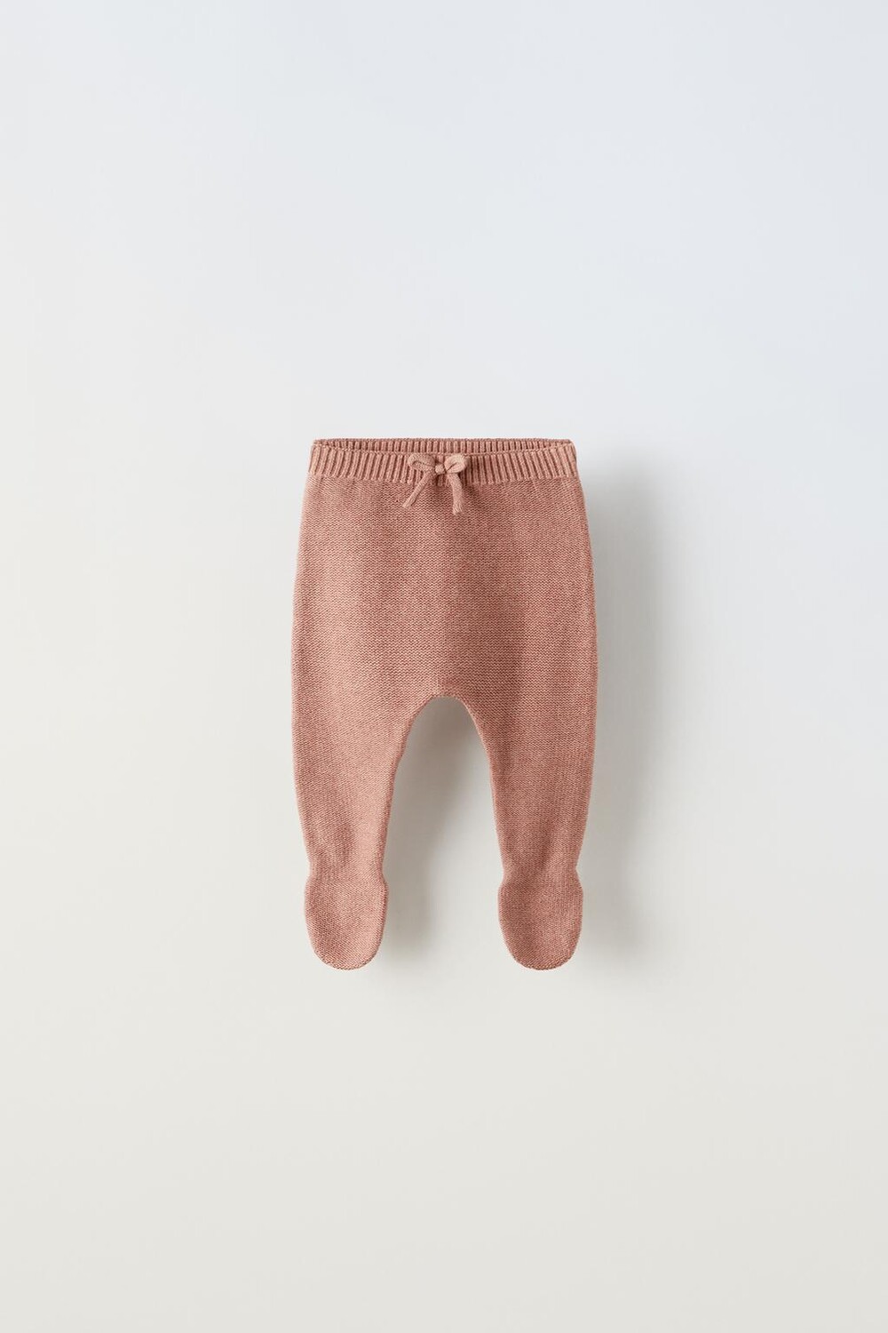 

Трикотажные леггинсы с завязанными деталями ZARA, розовый
