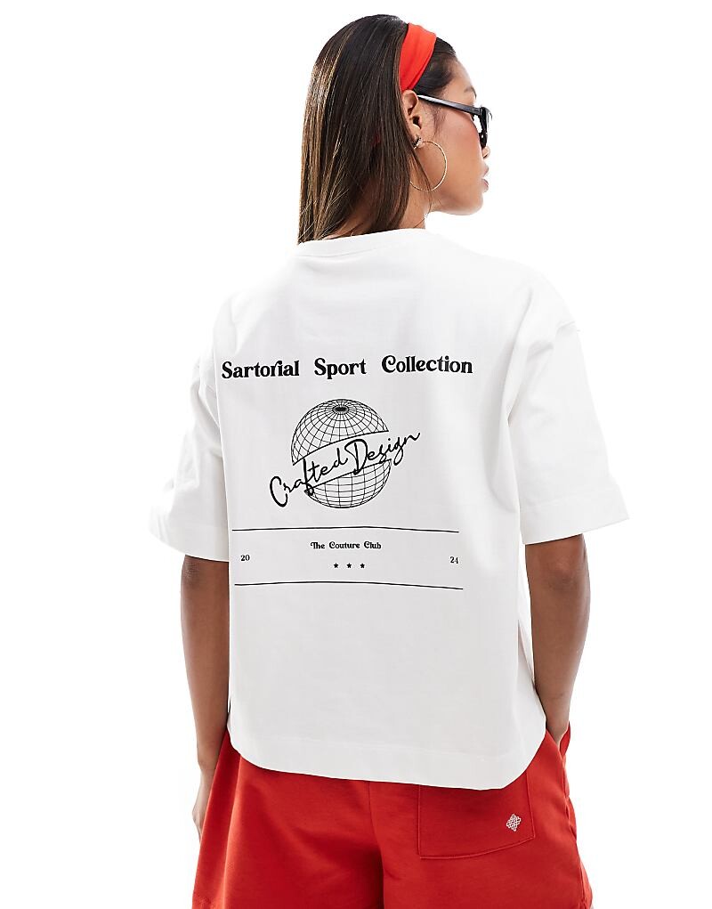 

Белоснежная футболка со спортивным принтом The Couture Club sartorial