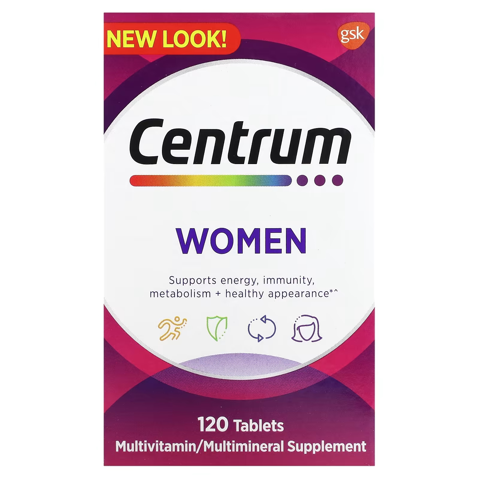 Мультивитамины женские Centrum, 120 таблеток мультивитамины centrum silver women s multivitamin supplement 2 упаковки по 65 таблеток