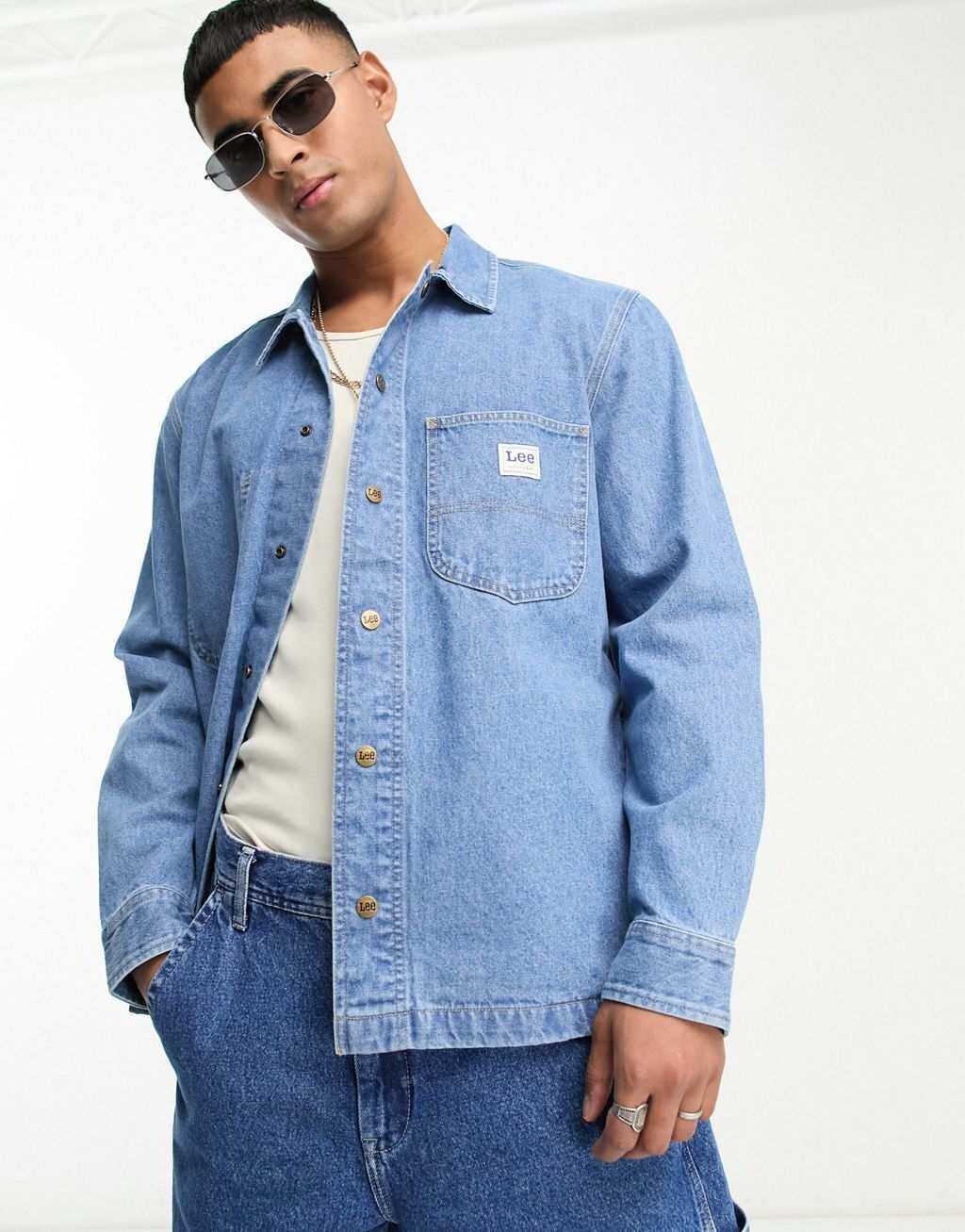 

Джинсовая рубашка свободного кроя Lee Workwear CO-ORD