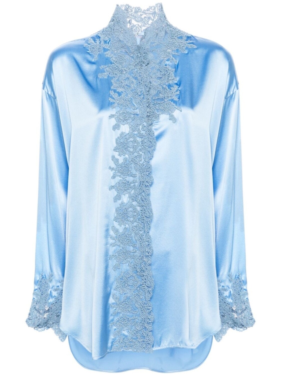 

Ermanno Scervino рубашка с кружевными деталями, синий