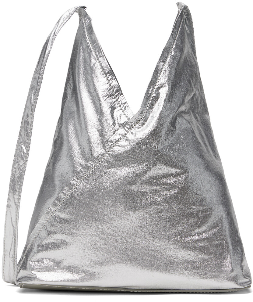 

Серебряная треугольная балетная сумка Mm6 Maison Margiela, цвет Silver