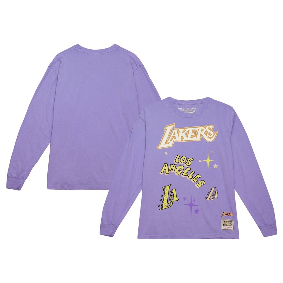 

Футболка с длинным рукавом Mitchell & Ness Los Angeles Lakers, лавандовый