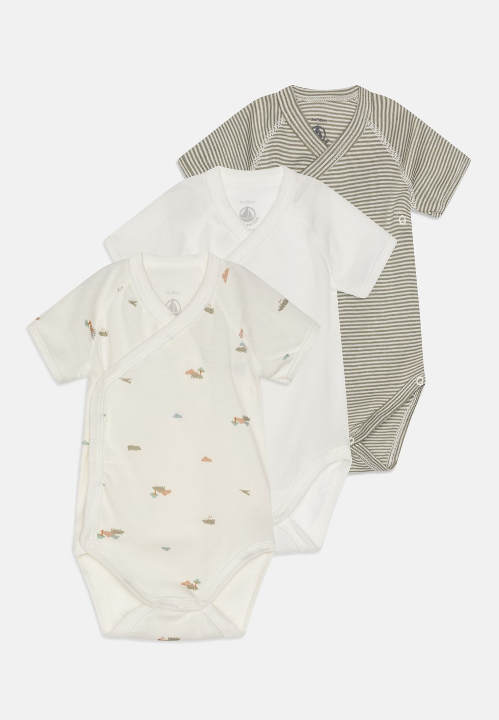 

Боди NAISS VARIANN UNISEX 3 PACK Petit Bateau, цвет white