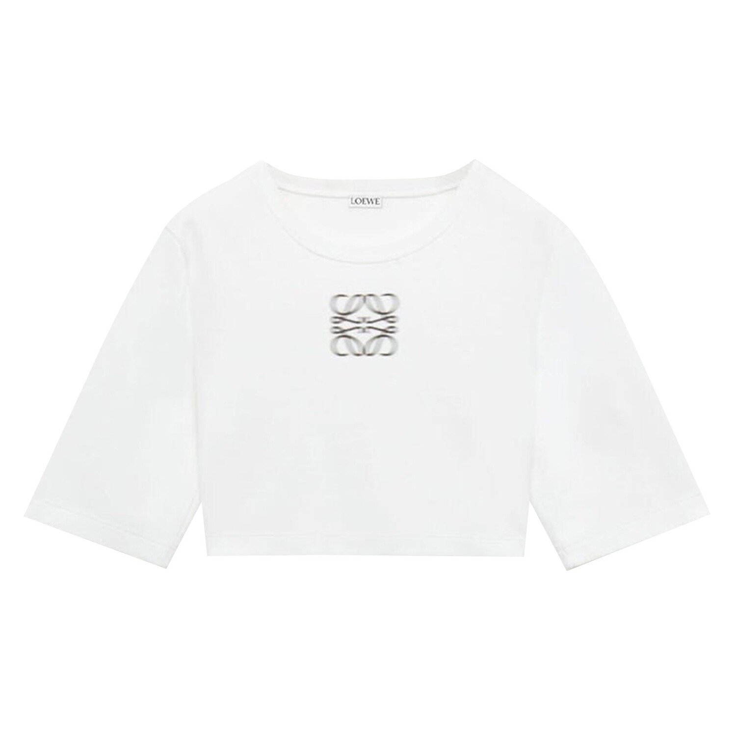 

Укороченная футболка Loewe Anagram, розовая