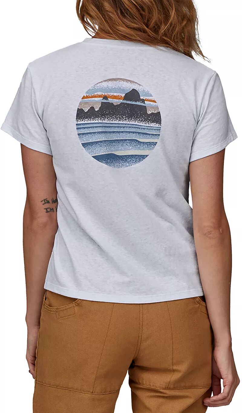 Женская футболка Patagonia Skyline Stencil Responsibili, белый