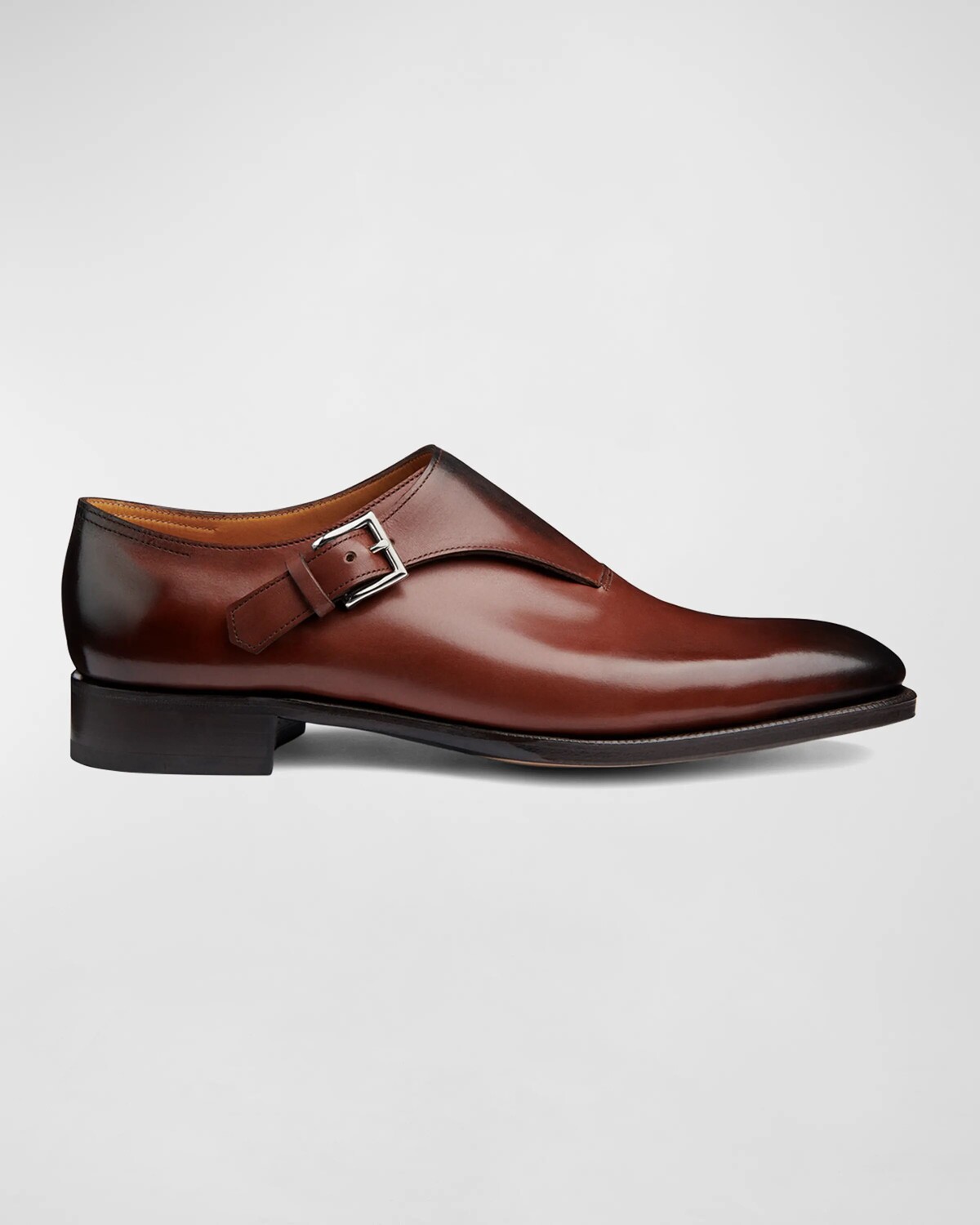 

Мужские лоферы из полированной кожи с ремешками-монками John Lobb, цвет Cocoa