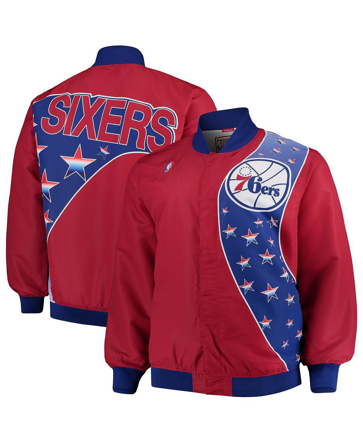 

Мужская куртка для разминки Philadelphia 76ers Hardwood Classics Big and Tall Authentic - красная Mitchell & Ness