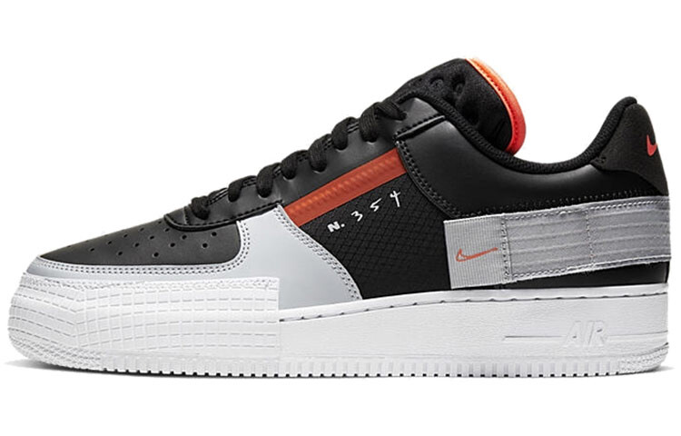 

Кроссовки унисекс для скейтбординга Nike Air Force 1 Low черный/оранжевый
